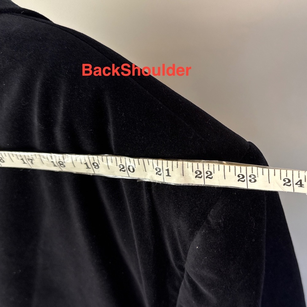 J Ferrar Mens Big and Tall Black Velvet Blazer Two Button Sport Coat Jacket - Picture 6 of 9